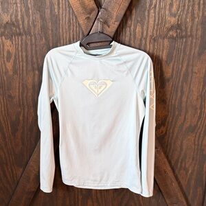 Roxy Light Blue Long Sleeve Rash Guard - M